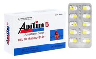 Thuốc Apitim 5mg (Amlodipin besilat) điều trị tăng huyết áp, đau thắt ngực (3 vỉ x 10 viên)