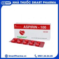 Thuốc Aspirin 100mg phòng ngừa nhồi máu cơ tim, đột quỵ (3 vỉ x 10 viên)