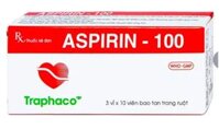 Thuốc Aspirin 100mg Traphaco phòng ngừa nhồi máu cơ tim, đột quỵ (3 vỉ x 10 viên)