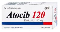 Thuốc Atocib 120mg DHG (Etoricoxib) điều trị thoái hóa khớp, viêm khớp dạng thấp (3 vỉ x 10 viên)