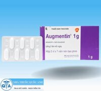 Thuốc Augmentin 1g điều trị viêm amidan, viêm xoang (hộp 2 vỉ x 7 viên)