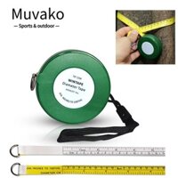 Thước băng MUVAKO, Băng đo mềm dài 2 mét 79 Inch, Dụng cụ đo đường kính có thể thu vào PVC Mini Đo đường kính cây