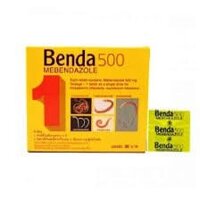 Thuốc Benda BENDA 500 (Mebendazol 500mg) Thai Nakorn Patana điều trị nhiễm giun đường ruột