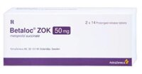 Thuốc Betaloc Zok 50mg (Metoprolol Succinate) AstraZeneca điều trị tăng huyết áp (2 vỉ x 14 viên)