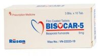 Thuốc Bisocar 5mg (Bisoprolol) – Thuốc điều trị tăng huyết áp (hộp 3 vỉ x 10 viên)/m9