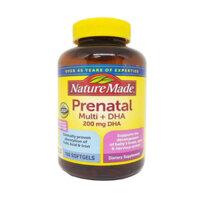 Thuốc Bổ Bầu Nature Made Prenatal Multi + DHA 200mg