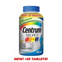 Thuốc bổ Centrum Silver Men 50+ mẫu mới, Chai 275 viên