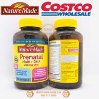 Thuốc Bổ Cho Bà Bầu Chống Ốm Nghén Mệt Mỏi Nature Made Prenatal Multi DHA 150 Viên Mẫu Mới (Chuẩn USA)