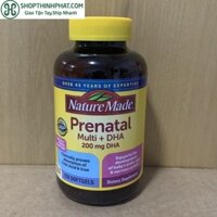 Thuốc bổ cho bà bầu Nature Made Prenatal Multi+DHA 200mg (150 viên) Mỹ – mẫu mới