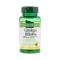 Thuốc bổ não Nature's Bounty Ginkgo Biloba 120mg, Chai 100 viên