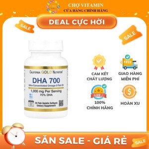 Thuốc bổ não. tăng cường trí nhớ, sáng mắt DHA 700mg, 120 viên/hộp