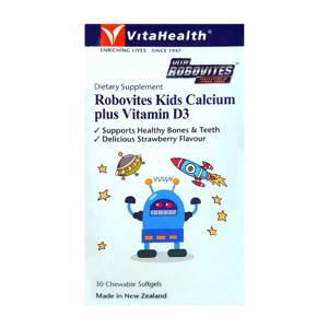 Thuốc bổ sung canxi và vitamin D3 cho trẻ Vitahealth robovites kids calcium plus vitamind3