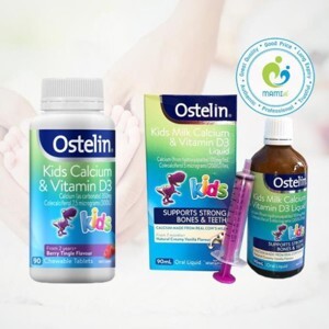 Thuốc bổ sung canxi và vitamin D3 cho trẻ dạng lỏng Ostelin Kids Milk Calcium & Vitamin D3 Liquid 90ml