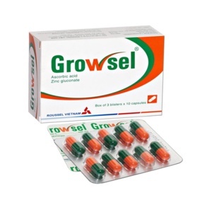 Thuốc bổ sung vitamin C và kẽm Growsel