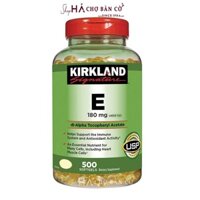 Thuốc Bổ Sung Vitamin E KIRKLAND - Vitamin E 180mg 400IU 500 Softgels (1 Viên/Ngày)