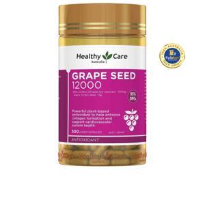 Thuốc bổ tim mạch Healthy Care Grape seed Extract 12000 mg tinh chất hạt nho 300 viên