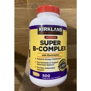 Thuốc bổ Vitamin tổng hợp Kirkland Signature One Per Day Super B-Complex with Electrolytes - 500 viên