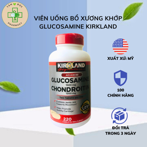 Thuốc bổ xương khớp Kirkland Signature Glucosamine 1500mg Chondroitin 1200mg 220 viên