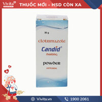 Thuốc bột dùng ngoài trị nấm da đầu, nấm móng, lang ben Candid Power | Chai 30g