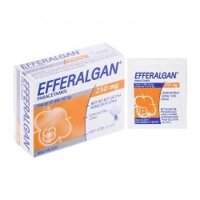 Thuốc bột sủi giảm đau, hạ sốt  Efferalgan 250mg, Hộp 12 gói