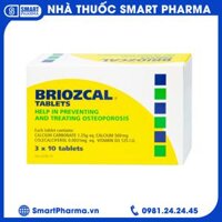 Thuốc Briozcal Bridge Healthcare dự phòng và điều trị thiếu hụt calci, vitamin D3 (3 vỉ x 10 viên)