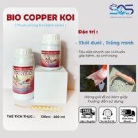 Thuốc cá koi BIO COPPER KOI đặc trị bệnh cá koi thối đuôi, trắng mình, nấm nhớt, ký sinh trùng chai 120ml