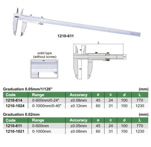 Thước cặp cơ khí INSIZE 1210-611