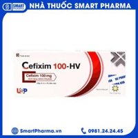 Thuốc Cefixim 100-HV USP điều trị nhiễm khuẩn (3 vỉ x 10 viên)