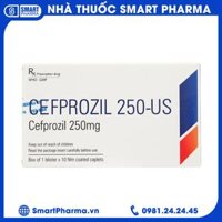 Thuốc Cefprozil 250-US điều trị nhiễm khuẩn (1 vỉ x 10 viên)