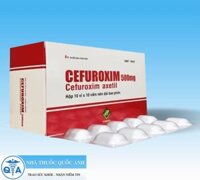 Thuốc cefuroxim 500 điều trị nhiễm khuẩn (hộp 10 vỉ 10 viên)
