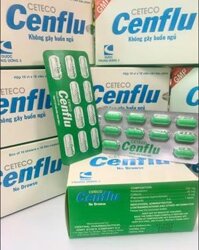 Thuốc Cenflu 650mg (Cafein, Paracetamol, Phenylephrin hydroclorid) Tablets Ceteco TW3/16 – Điều trị cảm cúm (Hộp 10 vỉ x 10 viên nang cứng)