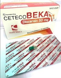 Thuốc CetecoBeka 50mg (Diacerein) TW3/16 – Thuốc hỗ trợ điều trị các bệnh về khớp (Hộp 10 vỉ x 10 viên)