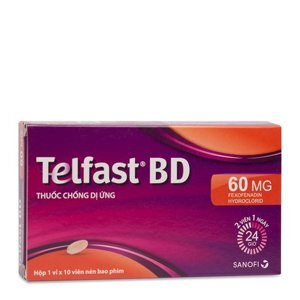 Thuốc chống dị ứng Telfast BD 60mg (H/10v)