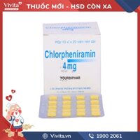Thuốc chống dị ứng Clorpheniramin 4mg Khánh Hội | Hộp 200 viên