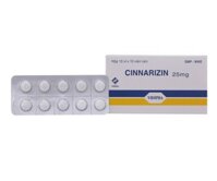Thuốc chống say tàu xe, rối loạn tiền đình Cinnarizin Vidipha 25mg (10 vỉ x 10 viên/hộp)