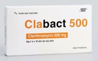Thuốc Clabact 500 DHG (Clarithromycin) điều trị nhiễm khuẩn (2 vỉ x 10 viên)