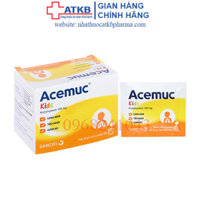 Thuốc cốm Acemuc Kids 100mg tiêu nhầy trong bệnh hô hấp (30 gói x 0.5g)