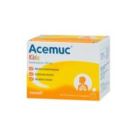 Thuốc cốm Acemuc Kids 100mg (Acetylcysteine) Pháp – Điều trị tiêu nhầy trong bệnh hô hấp (Hộp 30 gói x 0.5g)