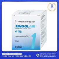 Thuốc cốm Singulair 4mg trị hen phế quản mạn tính hộp 28 gói