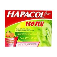 Thuốc cốm sủi bọt Hapacol 150 Flu trị triệu chứng cảm sốt, sổ mũi (24 gói x 1.5g)