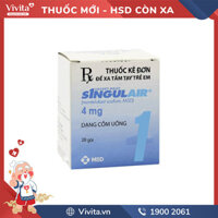 Thuốc cốm trị hen Singulair 4mg l Hộp 28 gói