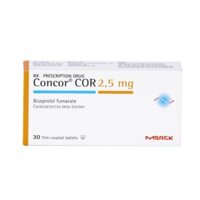 Thuốc Concor 2.5mg (BISOPROLOL) – Điều trị bệnh suy tim mạn tính ổn định (Hộp 3 vỉ x 10 viên)