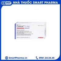 Thuốc Concor 5mg điều trị tăng huyết áp, đau thắt ngực (3 vỉ x 10 viên)