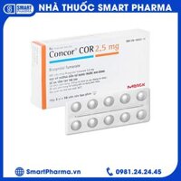 Thuốc Concor Cor 2.5mg Merck điều trị suy tim mãn tính (3 vỉ x 10 viên)