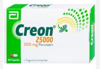 Thuốc Creon 25000 Abbott (Pancreatin) – Điều trị thiểu năng tụy ngoại tiết (Hộp 20 viên)