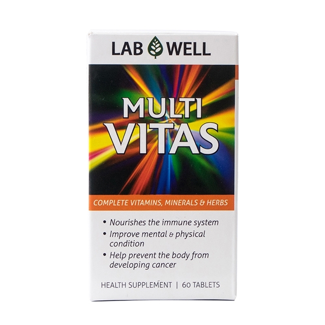 Thuốc cung cấp vitamin và khoáng chất Lab well Multi Vitas 60 viên