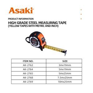 Thước cuộn 10x25mm Asaki AK-2769