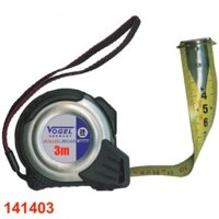 Thước cuộn 3m sợi thép, vỏ inox, có nam châm, Vogel 141403