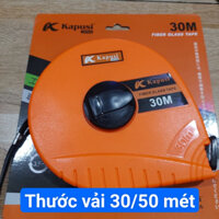 Thước cuộn dây vải 30 mét, 50 mét, Thước dây thước cuộn 30m, 50m chính hãng Kapusi Nhật Bản cam kết chính hãng