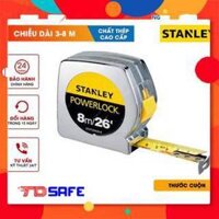 Thước cuộn POWERLOCK STANLEY STHT33428-8 lưỡi thép dẻo, thiết kế nhỏ gọn, vỏ máy làm từ nhựa ABS bọc cao su, tiện lợi
